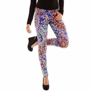 L’Amour  Kaleidoscope Velour Jeggings 5 90s